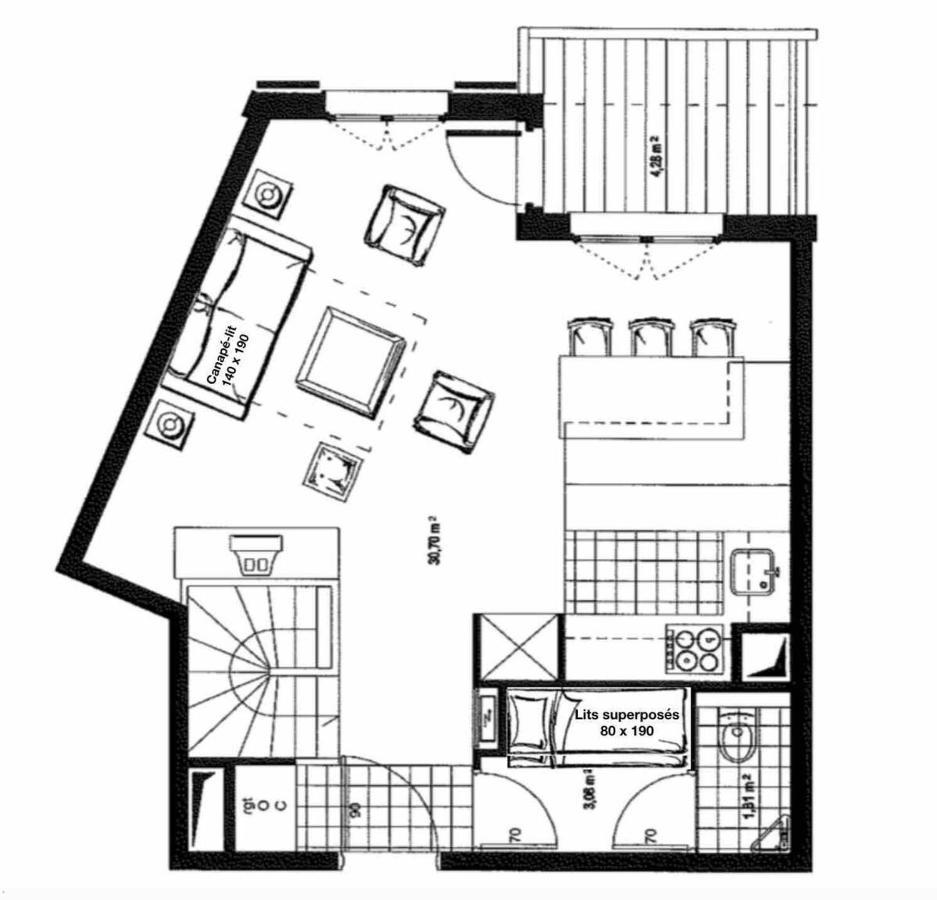 L'Ekrin Des Arcs - Arc 1950 Le Village - Duplex 6-8 Pers Les Arcs  Exteriör bild